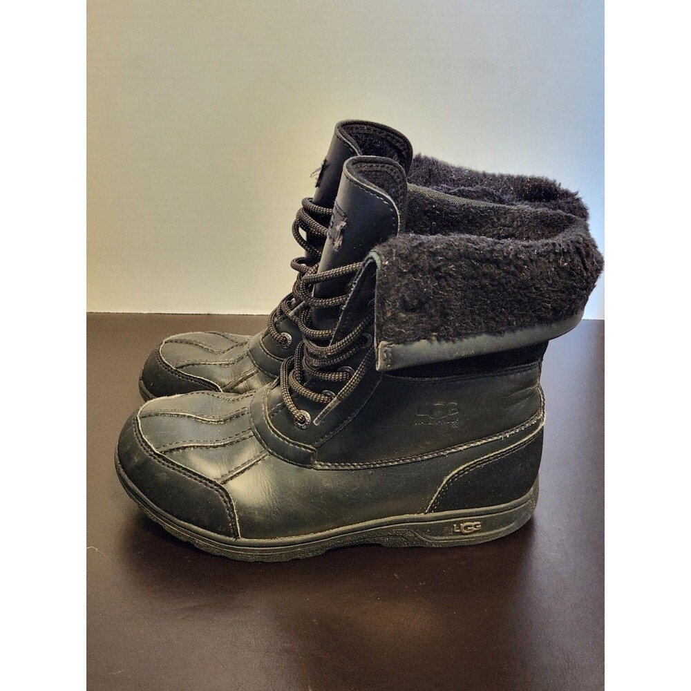Ugg S/N 1098890k Lace Up Ankle Boots Black Size US 5 Winter Boot
